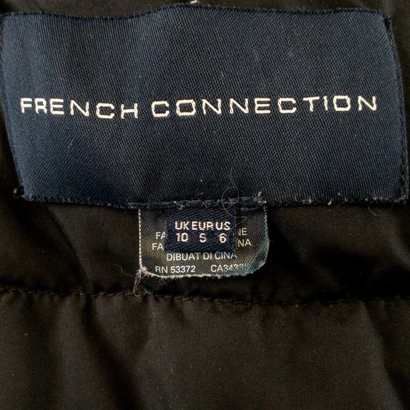 French Connection 6 Down Filled Puffer Coat Black - Picture 8 of 10